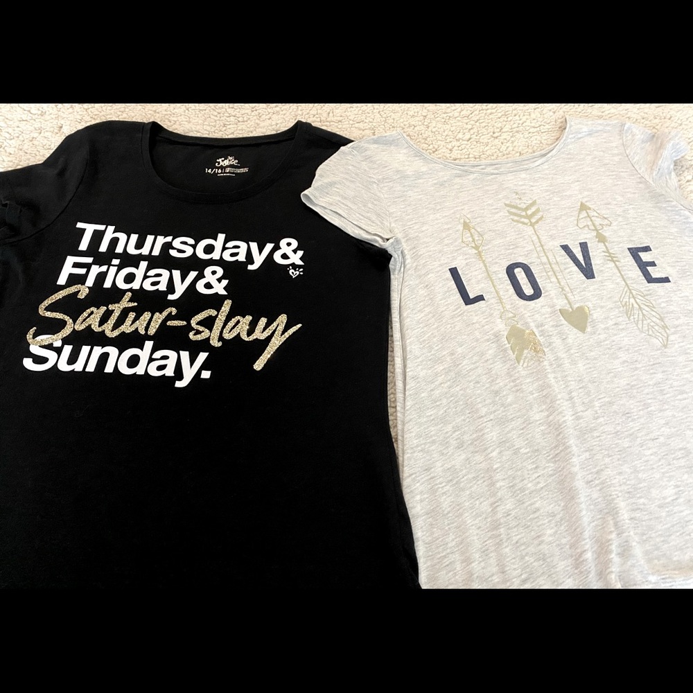 Girls Justice cotton t-shirt bundle